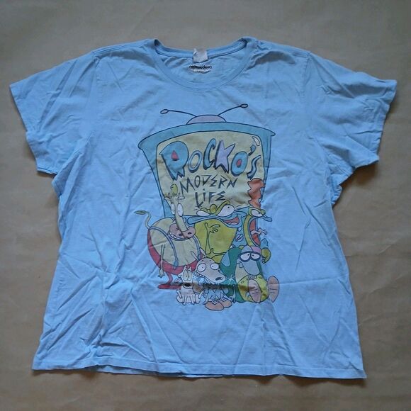 Nickelodeon Tops - Nickelodeon Rocko's Modern Life Short Sleeve T Shirt Womens 3XL Blue Graphic Tee